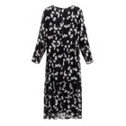 Платье миди женское MIST plus-size, размер 54, чёрно-белое 7338224