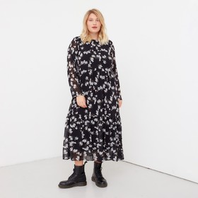 Платье женское миди MIST plus-size, р.56, черный
