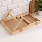 Столик для завтрака складной, 50х30см, с прорезной ручкой, цвет сонома - фото 24380638