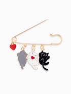 Булавка «Котята», игривые, 7 см, цветная в золоте - Фото 1