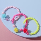 Набор детских браслетов "Выбражулька" цветы, цветные - Фото 2