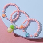 Набор детских браслетов "Выбражулька" ананас, цветные - Фото 2