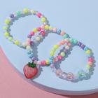 Набор детских браслетов "Выбражулька" клубника, цветные - Фото 1