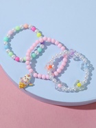 Набор детских браслетов «Выбражулька. Единорог с пирожным», 3 шт. d=5 см, цветные - фото 68058449