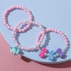 Набор детских браслетов "Выбражулька" трио, корона, цветные - Фото 1
