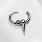 Пирсинг в ухо «Кольцо» шип с шариками, d=12 мм, цвет серебро - Фото 2