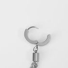 Пирсинг в ухо (моносерьга) «Кисточка», L=4.5 см, цвет серебро - Фото 3