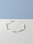 Колье из бисера «Спокойствие», цвет бело-золотой, 30 см (комплект 2 шт) - фото 50954049