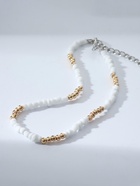Колье из бисера «Спокойствие», цвет бело-золотой, 30 см (комплект 2 шт) - фото 50954050