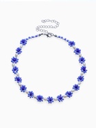 Колье из бисера «Незабудки», сине-белое, 30 см - Фото 1