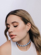 Колье из бисера «Незабудки», сине-белое, 30 см - Фото 2