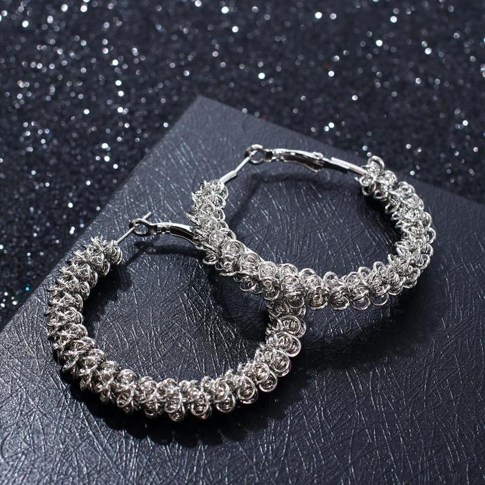 Серьги-кольца «Ваканда» бусины кольца, d=6,5, шар 6, цвет молочный - Фото 1