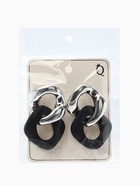 Серьги металл «Цепь», диагональ, 2 полых ромба, серебристо-чёрные  (артикул 6943925)  большой выбор товаров оптом и в розницу по низким ценам с доставкой