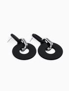 Серьги металл «Цепь» кольца, 3 звена, цвет серебристо-чёрный - Фото 3