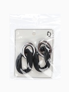 Серьги металл «Цепь» неровность, 2 звена, цвет серебристо-чёрный - фото 59772416