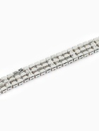 Цепь со стразами, с голографией, 3 ряда, металл, стекло, 6 мм, 4.5±0.2 м, цвет серебряный - Фото 4