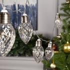 УЦЕНКА Гирлянда «Нить», 3 м, с насадками «Лампочки шишки», IP20, 80 LED, 220 В, 8 режимов, прозрачная нить, свечение белое - Фото 7