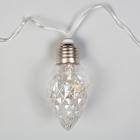 УЦЕНКА Гирлянда «Нить», 3 м, с насадками «Лампочки шишки», IP20, 80 LED, 220 В, 8 режимов, прозрачная нить, свечение белое - Фото 9