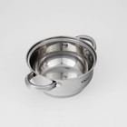 Набор кастрюль «Гретта», 3 предмета: 1.6 л, 2.2 л, 3.2 л, капсульное дно, индукция, нержавеющая сталь, AISI - 201 - Фото 7