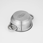 Набор кастрюль «Гретта», 3 предмета: 1.6 л, 2.2 л, 3.2 л, капсульное дно, индукция, нержавеющая сталь, AISI - 201 - Фото 8