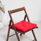 Набор подушек СП-001 для стула 35х35см 2шт, цв. красный, бязь, холлофайбер - фото 9420562
