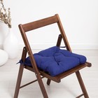 Набор подушек для стула 35х35см 2шт, цв. темно-синий, бязь, холлофайбер - фото 10932979