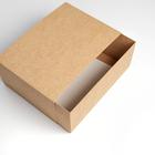 Коробка подарочная складная крафтовая, упаковка, 25 х 18 х 10 см - фото 9849644