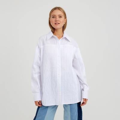 Рубашка женская MINAKU: Casual Collection, размер 48, белый