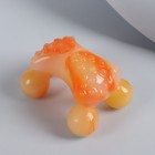 Массажёр, универсальный «3D», 4 ролика, 13,5 × 9,5 × 8 см, цвет оранжевый - Фото 4