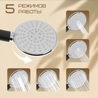 Душевая лейка 5 режимов со шлангом, держатель, крепеж в комплекте. - Фото 7