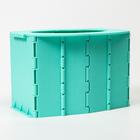 Горшок детский дорожный, накладка на унитаз, складной, цвет бирюзовый - фото 24196755