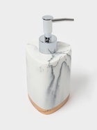 Аксессуары для ванной «Мрамор», 3 предмета, мыльница, дозатор 230 мл, стакан, белые - Фото 6