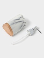 Аксессуары для ванной «Мрамор», 3 предмета, мыльница, дозатор 230 мл, стакан, белые - Фото 7