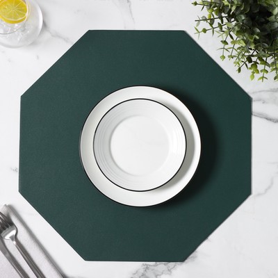 Салфетка сервировочная на стол «Тэм», 38×38 см, зелёная