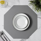Салфетка сервировочная на стол «Тэм», 38×38 см, серая - Фото 1
