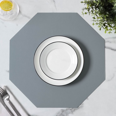 Салфетка сервировочная на стол «Тэм», 38×38 см, голубая