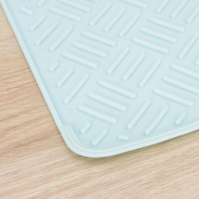 Коврик для сушки посуды, 20×45 см, силикон, цвет МИКС - фото 1885238255