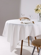 Скатерть DomoVita белая жаккард, рисунок МИКС (80% полиэстер, 20% хлопок) микрофибра 100×150 - Фото 1