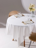 Скатерть DomoVita, 150×180, жаккард, рисунок МИКС, микрофибра, белая - Фото 2