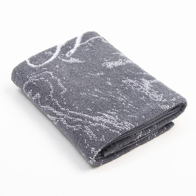 Полотенце именное махровое Этель «Юрий», 50×90 см, 100% хлопок, 420 г/м², серое