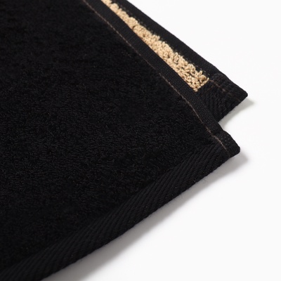 Полотенце именное махровое Этель «Егор», 50×90 см, 100% хлопок, 420 г/м², чёрное