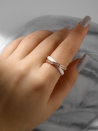 Кольцо керамика «Дабл», цвет белый в золоте, 17,5 размер 7413714