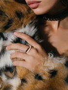 Кольцо керамика «Дабл», цвет белый в золоте, 17,5 размер 7413714