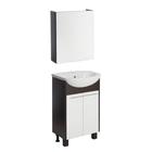 Комплект мебели: для ванной комнаты "Венге 50": зеркало-шкаф + тумба + раковина - фото 2179892