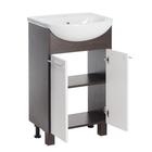 Комплект мебели: для ванной комнаты "Венге 50": зеркало-шкаф + тумба + раковина - Фото 2