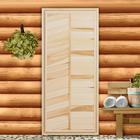 Дверь для бани и сауны, размер коробки 170×70 см, липа, глухая - Фото 1