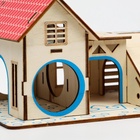 Комплекс-площадка для грызунов, 19×14 см, 2 домика и горка, фанера - Фото 11