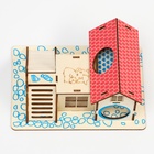 Комплекс-площадка для грызунов с 2 домиками и горкой, фанера, 19 х 14 см - фото 59990668