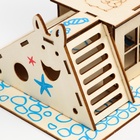 Комплекс-площадка для грызунов, 19×14 см, 2 домика и горка, фанера - Фото 8