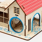 Комплекс-площадка для грызунов, 19×14 см, 2 домика и горка, фанера - Фото 9